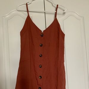 Burnt Orange button up dress